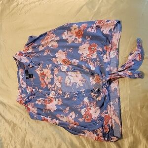 Volcom Cropped Floral Top